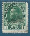 Canada N93 George V 1c vert oblitr 