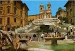 ROME - Place d'Espagne (Fontaine Barcaccia) & glise Trinit des Monts - neuve