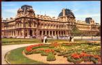 CPSM anime PARIS 1er Le Louvre et ses Jardins obl. mcanique Rouge