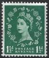 GRANDE BRETAGNE - 1952/54 - Yt n 264 - Ob - Elizabeth II 1 1/2p vert