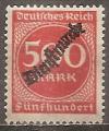 allemagne (empire) - service n 54  neuf/ch - 1923