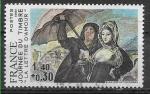 1981 FRANCE 2124 oblitr, cachet rond, journe timbre, Goya