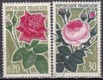 FRANCE N 1356/7 de 1962 oblitrs 