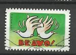 France timbre n 1051  oblitr anne 2014 Message " Bravo " 