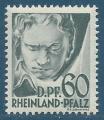 Allemagne occupation franaise Etat Rhno-Palatin N27 Beethoven 60dp neuf**