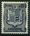 France, Andorre : n 153A oblitr anne 1961