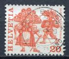 Timbre SUISSE 1977  Obl   N 1035  Y&T   Coutumes Populaires 