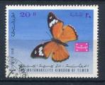 Timbre du Royaume du YEMEN  P.A. 1967  Obl  N 69  (2)  Y&T Papillons