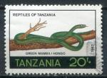 Timbre Rpublique de TANZANIE 1987  Obl  N 328  Y&T  Reptile