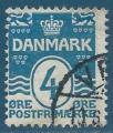 Danemark N51 4o bleu oblitr