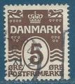 Danemark N132 5o brun oblitr
