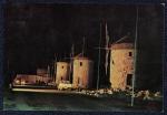 Grce Carte Postale CP Postcard Rhodes Moulins  Vent pendant la nuit