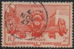A.O.F. 1947 - Fontaine d'art indigne, Bamako (Soudan), obl. ronde - YT 33 