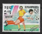CAMBODGE - KAMPUCHEA - 1985 - Yt n 526 - Ob - Coupe du monde football ; Mexique