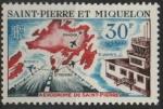 Saint Pierre et Miquelon n 376 x neuf avec trace de charnire, 1967