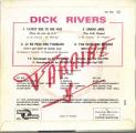 EP 45 RPM (7")  Dick Rivers  "  L'effet que tu me fais  "