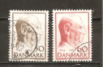 Danemark N Yvert 488/89 (oblitr) 