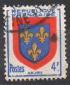 FRANCE N 838 o Y&T 1949 Armoiries Anjou