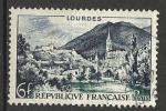 France 1954; Y&T n 976; 6F Lourdes, srie touristique