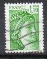 France Oblitr Yvert N2058 Sabine 1,10 Vert 1979