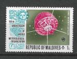 MALDIVES - 1973 - Yt n 436 - N** - 100 ans Organisation Mtorologique mondiale