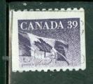 Canada 1990 Y&T 1131 oblitr Drapeau (Dentel horizontalement)
