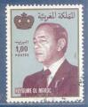 Maroc n936 Hassan II oblitr