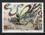 CHINE - 1994 - Yt n 3225 - Ob - Fresques bouddhiques de Dunhuang ; devata volan