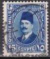 EGYPTE N 124 de 1927 oblitr