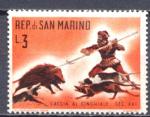 Timbre de SAINT MARIN 1961 Neuf **  N 512 Y&T Chasse