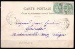 Dept 17 (Charente Maritime) MONTGUYON 1903 > Cachet type A2 sur CP