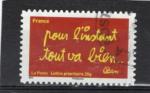 Timbre France Oblitr / Auto Adhsif / Cachet Rond / 2011 / Y&T N614.