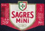 Portugal tiquette Bire Beer Label Sagres Mini