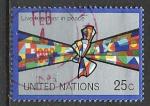 Nations Unies N-Y 1978; Y&T n 284; 25c drapeaux nous
