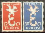 PAYS-BAS N691/692** (europa 1958) - COTE 2.50 