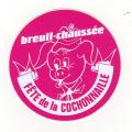 Autocollant : Fte de la cochonnaille , Breuil-Chausse ( cochon )