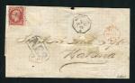 Rare lettre de Montevideo pour La Havane via Londres ( 1864 ) avec deux cachets 