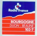 RADIO FRANCE BOURGOGNE DIJON BEAUNE 103.7 / radio / autocollant