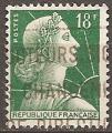 france - n 1011A  obliter - 1955