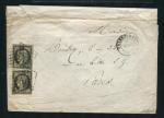 Rare lettre en double port de Valenciennes pour Paris ( 1849 ) 