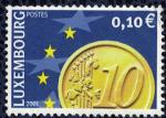 Luxembourg 2001 Utilis Used reprsentation d'une pice euro de 10 centimes