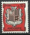 Andorre Fr. 1961; Y&T n 155 **; 0,10F, noir & rouge, armoiries