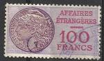 France Fiscaux 1940; Y&T n 14; 100F, affaires trangres