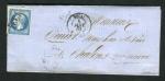 Lettre de Douai pour Chlons sur Marne ( Janvier 1863 ) avec un n 14 Cachet GC 