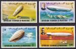 Srie de 4 TP neufs ** n 350/353(Yvert) Mauritanie 1976 - Dirigeables Zeppelin