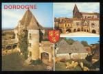 CPM neuve 24 la Dordogne touristique Multi vues Chateau de Biron Huttes du Prig