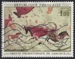 France 1968 Oblitr Used Pierre Grotte Prhistorique de Lascaux Y&T 1555