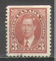 Canada 1937 Y&T 192    M 199Eo    Sc 233asO  timbre de carnet