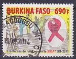 Timbre oblitr n 1380(Yvert) Burkina Faso 2011 - Lutte contre le SIDA