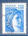 N1975 Sabine 1,40 bleu oblitr
